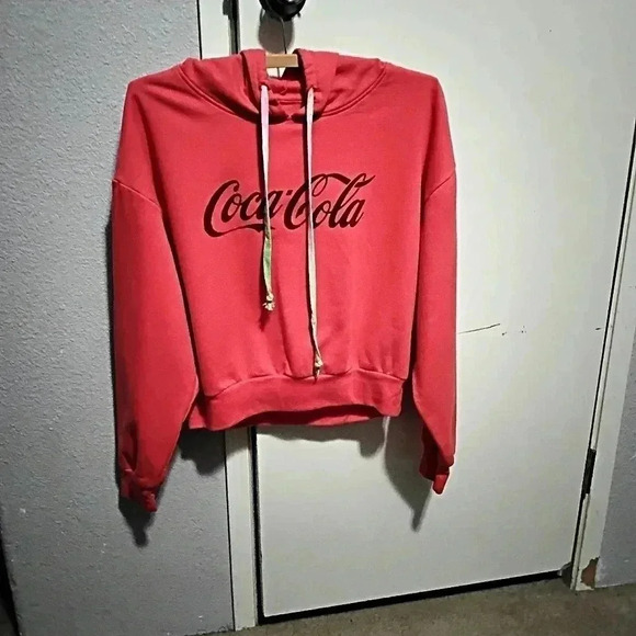 Coca Cola Cropped Hoodie L - Picture 1 of 4